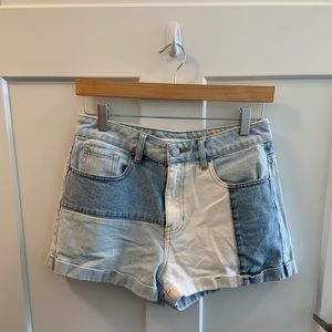 Pacsun Patchwork Jean Shorts